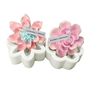 3D -Blüten Silikonkerzenform Fondant Kuchenform Harz Gussform Schimmel Kerze Wachs Epoxid machen Seife Schokolade Schokolade XK066