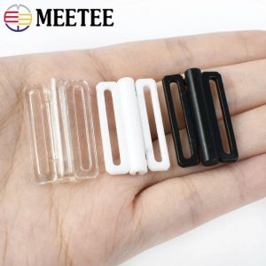 20Sets Meetee 8-25mm Plastic Buckles for Bra Swimwear Adjust Closure Clip Bikini Clasp DIY Sewing Underwear Accessories