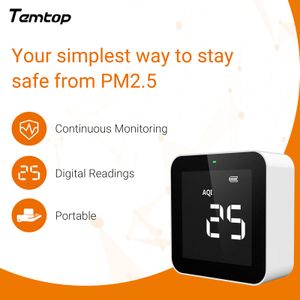 TEMTOP M10 Air Quality Monitor für PM2.5 HCHO TVOC AQI Professioneller elektrochemischer Sensordetektor Echtzeitanzeige