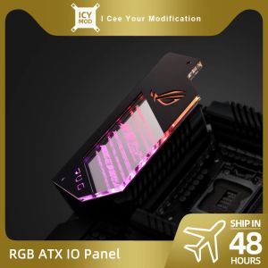 TOWERS ATX CHASSIS PAINEL IO Painel DIY ROG CRENÇA PC GAMER REFIT ARGB MOBO decoração 5V/12V Personalizar a tampa da placa -mãe Sincronização líquida de resfriamento líquido