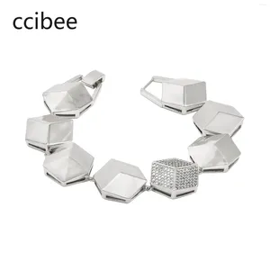 Accessori di moda Braccialetti di fascino Esegoni semplici esagerati di grandi dimensioni creative bellezza geometrica bracciale personalità zircone denso