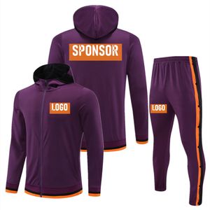 Botões laterais de capa com zíper de zíper de basquete de basquete adulto Calça Kit de aparelho de treinamento de terno de basquete Running Sweater Troushers