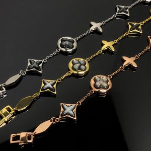 Luxury Brand Bracelets V Designer Jewelry Premium Grey Mini Five-Flower Bracelet Classic Pointy Flower Round Flower Friary Bracelet Silver Rose Golden Gold