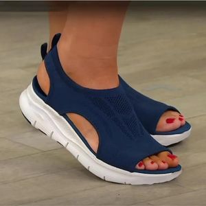 Sapatos femininos verão 2024 Comfort Sandals Sandals Casual Women Beach Wedge Sandals Women Platform Sandals Roman Sandals Plus Tamanho 240409