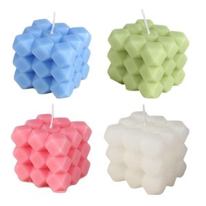 3D Bubble Cube Candle Cilent соевая восковая ароматерапия маленькие свечи ароматизированные расслабляющие подарки на день рождения