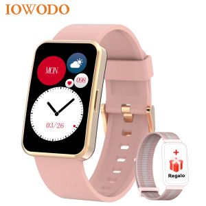 Watches Iowodo R5 Smart Watches Män Kvinnor Titta på hjärtfrekvensmonitor Waterproof Sport Fitness Tracker 45day Battery Life for iPhone Huawei
