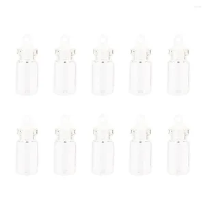 Garrafas 10pcs 1,5 ml de garrafa de vidro artesanato desejando frascos de casamento decoração de casamento pequeno mini ornamentos de mensagem de diy clara com cortiça