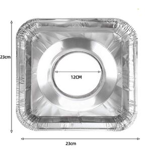 Wikhostar 10pcs/set di bruciatore per cappotti quadrati in alluminio rivestimenti per cottura a gas Accessori da cucina a prova di pulizia a prova di olio