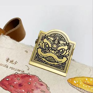 Clips Lion Dancing Double Side Pattern TN Brass Paper Clips Journal Notebook Decoration Cute Shot Props Stationary Reciepts Binder