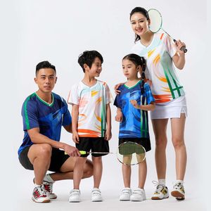Soccer Set/Tracksuits New Children's Badminton Jersey Sports Set Team Competition Training Uniform bekväm topp Jersey Parent-Child Outfit tryckt