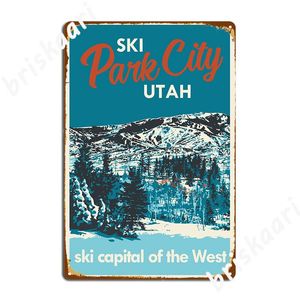 Vintage Park City Utah Ski Poster Metal Plaque Poster Cinema Plaques Club Party Personalized Tin Sign Poster
