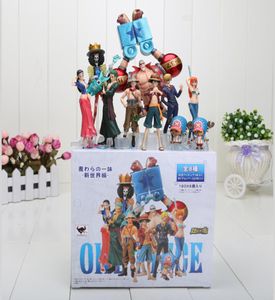 10pcset Anime One Piece Action Figures 2 года спустя Luffy Zoro Sanji Usopp Brook Franky Nami Robin Chopper CJ1912136237819