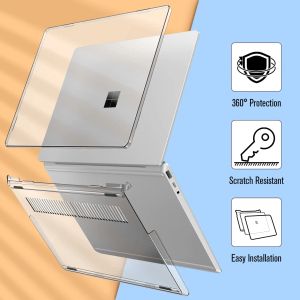 Fälle matt/klarer Fall für Microsoft Surface Laptop Go 12.4 1943 3710 Fallabdeckung Laptop 2 3 4 13.5 2018 2019 2021 2022 Protector Shell