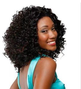 2024 Högkvalitativ sideparti Korta peruker för svarta kvinnor Hot Sale Black Brown Big Wavy Hair Passale Europe America Fashion Permed Dyed Rose Net Curly Wig Wig Wig