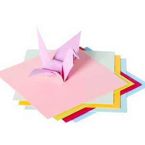 100pcs/lot Handmade DIY Square Origami Paper Double Sides Solid Color Folding Paper Multicolor Kids Scrapbooking Craft Decor