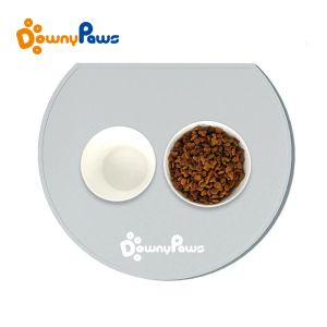 Su geçirmez Pet Besleme Mat Köpek Kedi Silikon Placemat Su Çeşmesi Dispenser İçme Kase Gıda Pedi Kolay Yıkama