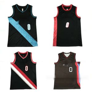 Jersey de basquete pioneiro jovens homens e mulheres lazer coletes de túnio de treinamento para treinar as portas de camisa bordada de lillard hirt hirt