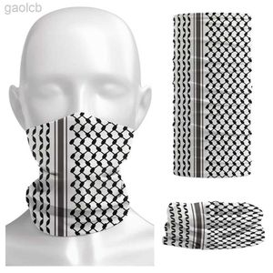 Masowe maski twarzy szyi gaiter palestyńska hatta kufiya bandana palestyna arabska keffiyeh maska ​​maska ​​szalik szabakowy okładka rowerowa 24410