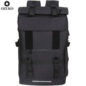 Ozuko 40L Backpack da viaggio di grande capacità USB USB Charge Laptop Zackpack per adolescenti Multifunzione Viaggio di viaggio maschio Borsa 211203224x