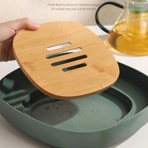 Tee Tabletts Japanische Plastikschale Haushalt Abflussplatte kreativer Tasse Einfache Aufbewahrung Küchendekoration Accessoires