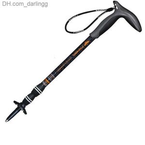 Trekking Poles Home>Product Center>Hiking Cane Carbon Fiber T-Handle Dual Internal Locking System Ultralight Telescopic Alpenstocks Walking SticksQ