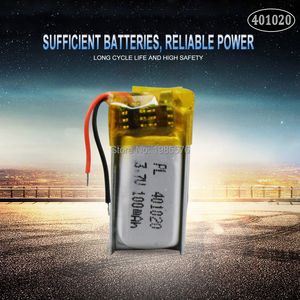 3.7V 50mAh 401020 Litiumpolymer Li-Po laddningsbart batteri för leksaker Bilar Bluetooth-högtalare Bluetooth Headset Digitala produkter