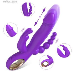 Altri oggetti di bellezza della salute Rabbit Telesic che spinge il vibratore di dildo per le donne stimolatore clitoride di clitoride vagina g-spot masturbatore femmina giocattoli adulti adulti L410