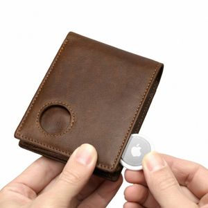 airtag Wallet For Men Leather Mens Wallet RFID Trifold Wallets For Men With ID Window And Credit Card Holder 75qY#