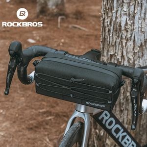 Rockbros Bicycle Front Bag для хранения большой емкости MTB дорожный велосипедный руль многофункциональный корзина для корзинских велосипедных аксессуаров 240329