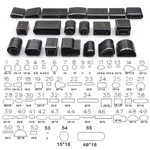 24/39/52/55pcs Style a forma di fori per punzonatura cavo set strumento di punzonatura per la fondina di pelle di pelle Crappetta Craft Craft Strumento fai -da -te