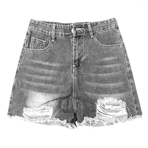 Shorts femininos verão sexy calça de buraco de jeans de bicicleta de cintura alta