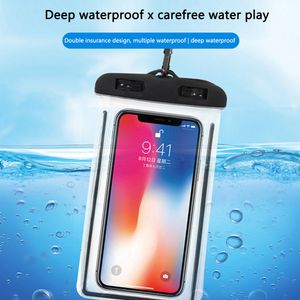 6.7Inch Swimming Water Proof Bag Touch Screen Mobiltelefonskydd Undervattens Telefonskydd Pouch för simning Rafting Travel