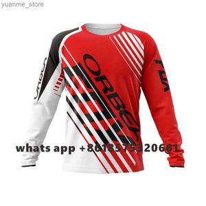 Camisas de ciclismo Tops Orbea 2023 Downhill Jerseys Mountain Bike camisetas Offroad DH Motocicleta Jersey Roupas de roupas esportivas de motocross respiráveis Y240410