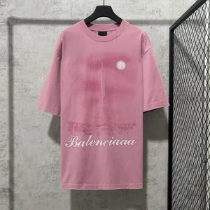 Polos da uomo più tees polo rotondo ricamato e stampato in stile polare usura estiva con t-shirt di cotone puro di strada 3433tg