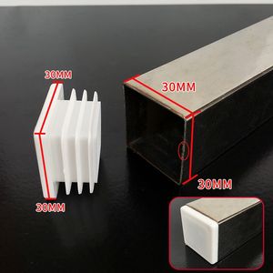 16Pcs Square pipe insert plug plastic tube Blanking End Caps table chair Leg hole cover Protector Furniture Decor Accessories