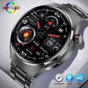 Uhren GPS für Huawei Xiaomi NFC Smart Watch Men Watch 4 Pro Amoled HD -Bildschirm Herzfrequenz Bluetooth Call IP68 wasserdichte Smartwatch 2023