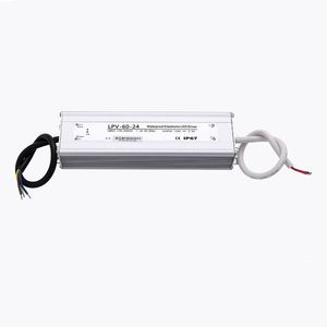 60W AC-DC 12V 5A 24V 2.5A IP67 LED sürücü dış mekan kullanılmış su geçirmez güç kaynağı LED şeridi adaptörü sualtı ışığı