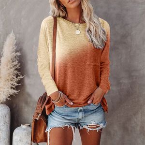 Plus Size Oversized Women Tie Dye Long Sleeve Tunic T Shirt Blouse Ladies Casual Loose Pullover Tops Clothing For Female 240329