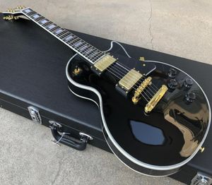 Promosyon Özel Mağaza Siyah Güzellik Elektro Gitar Ebony Klavye Fret Bağlayıcı Altın Donanım Hızlı Gemi Çıkış 4412558