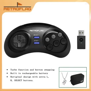 Controller di gioco Retroflag Classic 2.4G Controller-M Wireless GamePad Compatibile con Switch Windows MD Mini/Mini 2 e Raspberry Pi