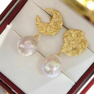 Dangle Earrings Charming 11-12mm South Sea Baroque White Pearl Earring 925s Earings Gift