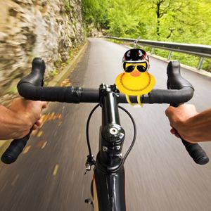 Einzigartige Fahrradglocke Safe Ente mit Sonnenbrillen Mutlfunktionales Zubehör einstellbar abnehmbar für Motorradrollstuhlfahrer