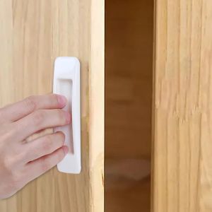 4Pcs Paste The Open Sliding Door Handles for Interior Doors Glass Window Cabinet Drawer Wardrobe Self-adhesive Handle