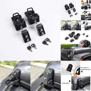 Jeep Wrangler JK 2007-2017 JL Unlimited 2018-Later Gladiator JT 20-Later Engine Hood Latch Lock Catches with Key Retrofitの卸売