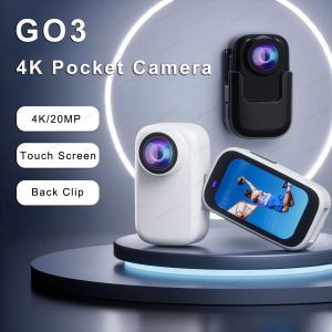 Kamera 4K Tinik Eylem Kamera Taşınabilir Cep Kamerası 1.5 inç dokunmatik ekran Anti -Shake Action Cam Açık Spor DV WiFi Mini Kamera