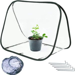 ミニポップアップポータブル温室、屋内屋外の庭の花植物暖かい部屋温室カバー、小さなガーデニンググリーンハウステント