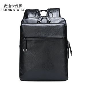 Feidikabolo Fashion Men Backpack PU Viaggia grande capacità USB USB BASSE MASCHIO MASCHIO MASCHIO 240329