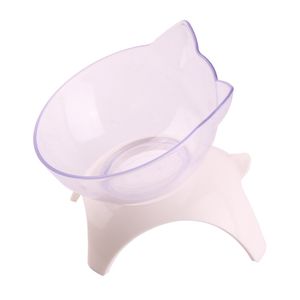 Transparent Cat Bowl Feeding Elevated Raised Cat Bowls With Stand Pet Cats Feeder Small Dog Cat Accessories Diner Bowl Non-slip