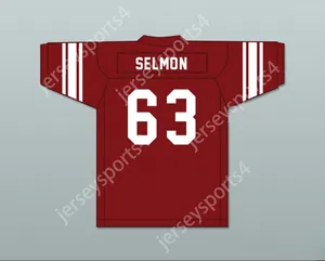 Anpassad valfri namnnummer Herr Youth/Kids Lee Roy Selmon 63 Eufaula High School Ironheads Maroon Football Jersey 1 Top Stitched S-6XL