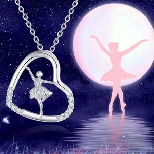 New Fashion Japanese Korean Ballet Girl Heart Elegant and Simple Necklace Jewelry